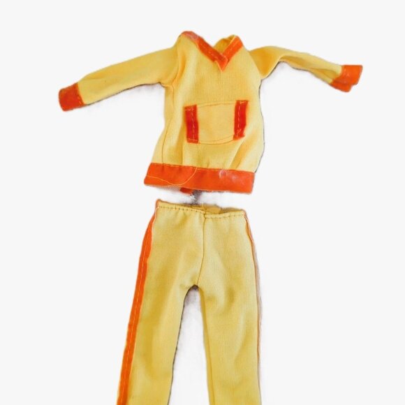 Vintage Barbie/Ken Yellow & Orange Doll Sweatsuit Casual 200 - Picture 1 of 4